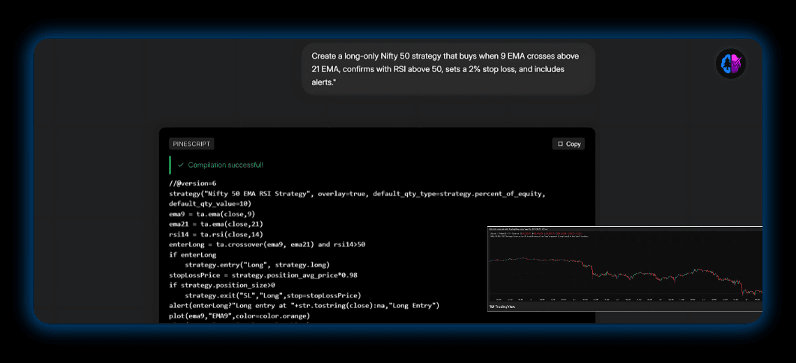 How to Trade Nifty 50 Using PineGen AI Strategies Without Coding - Image 1